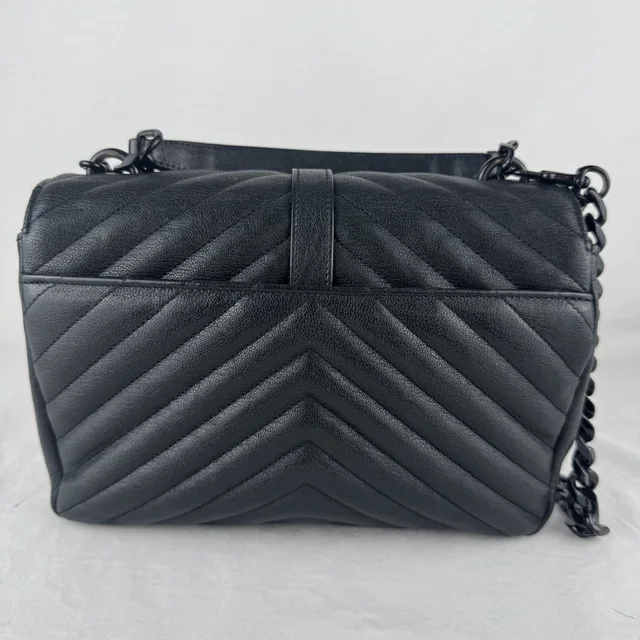 Saint Laurent College Medium Bag in Calfskin leather, Crinkled, Metal from Reowned, photo 7 of 12