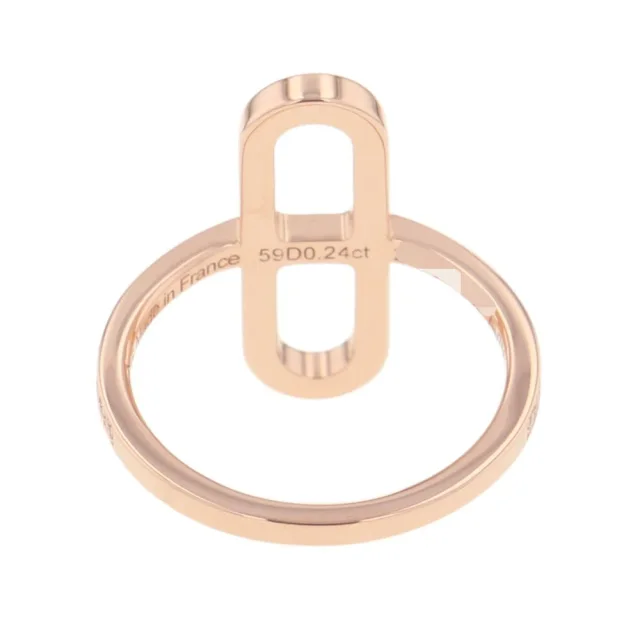 Hermès Ever Chaine d'Ancre Diamond Ring Size PM/50/#10H118643B 18K Pink Gold in Pink from GALLERY RARE, photo 3 of 10