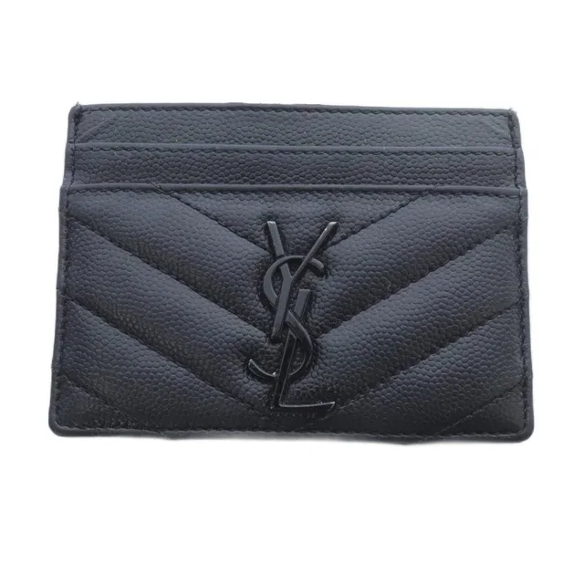 Saint Laurent Logo Fragment Case Black Shoulder Bag in Black Leather from The Reluxe