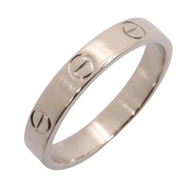 Cartier Mini Love Ring Au750 White Gold Ring Size 15 in White from LuxUness