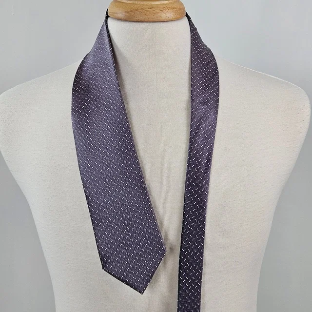 Lanvin Silk Print Tie Men's Necktie | Minor Flaw in purple Silk from Poshmark