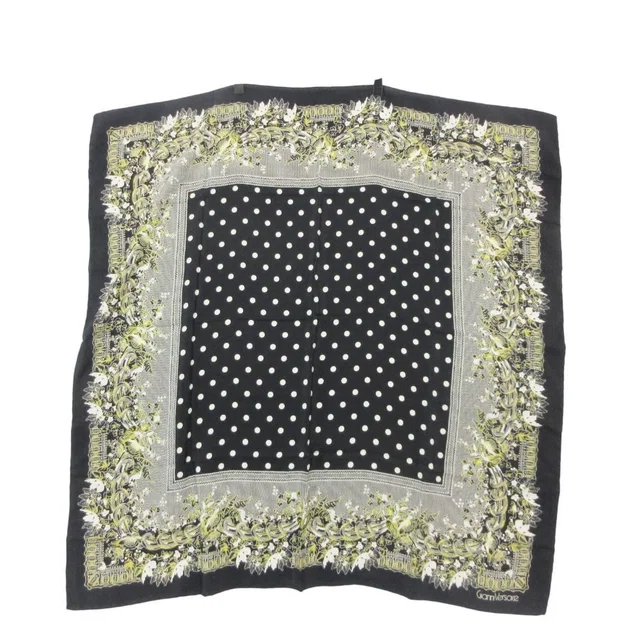 Versace Gianni Scarf Dot Pattern Black in Black from The Reluxe
