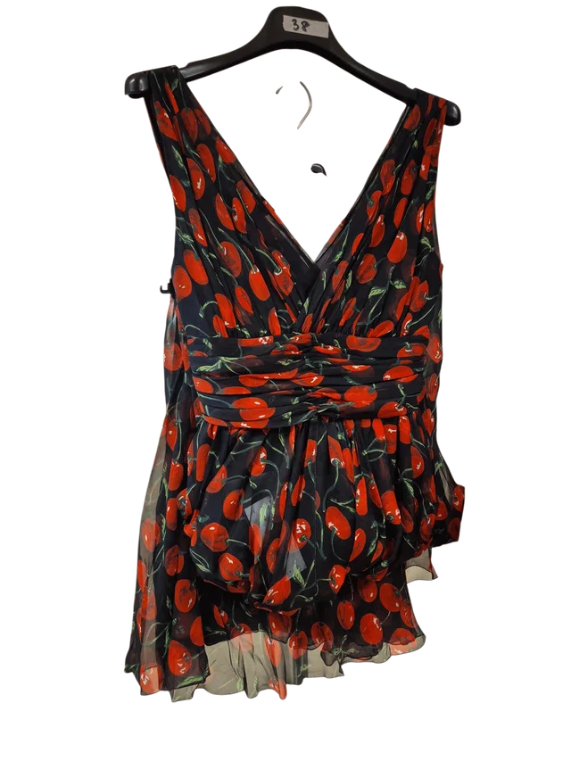 Dolce & Gabbana Dress Black With cherry Print sleeveless in Black from Luxury Promise