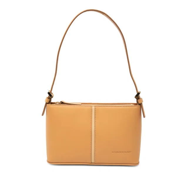 Brown Burberry Leather Shoulder Bag in Brown Leather from Designer Revival