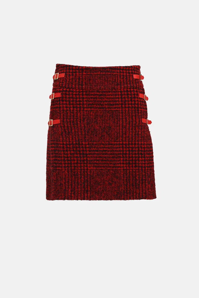 Dolce & Gabbana C. 2000s Wool Houndstooth Skirt in Wool from VSP Consignment