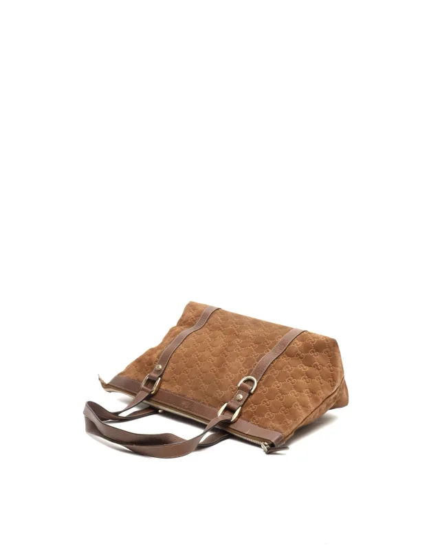 Gucci Suede GG Abbey Tote Bag in Suede from A Retro Tale, photo 4 of 10