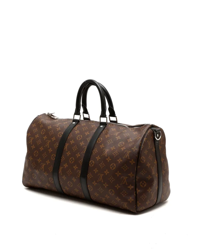 Louis Vuitton Monogram Macassar Keepall Bandoulière 45 Weekend Bag in Coated canvas from A Retro Tale, photo 3 of 8