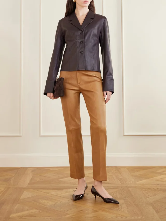 STOULS Giorgio leather jacket in Brown, photo 2 of 2 from NET-A-PORTER (Canada)