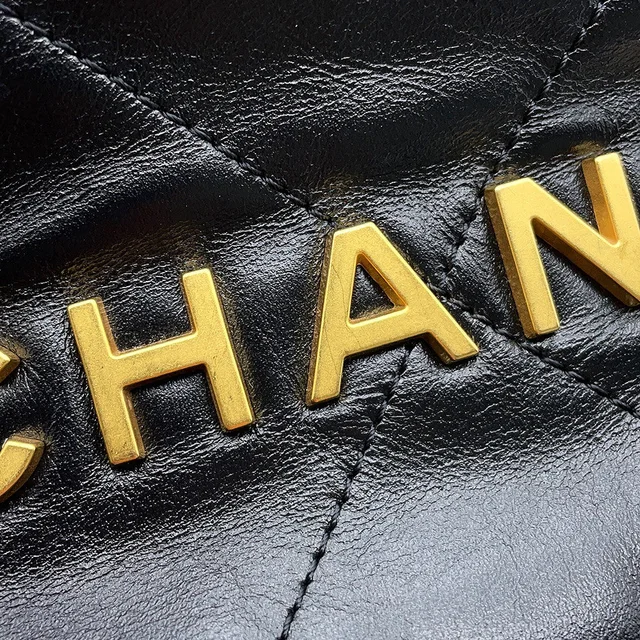 Chanel CHANEL22 BlackAS3980 Shiny Calf Leather Size Mini in Calfskin from GALLERY RARE, photo 11 of 17