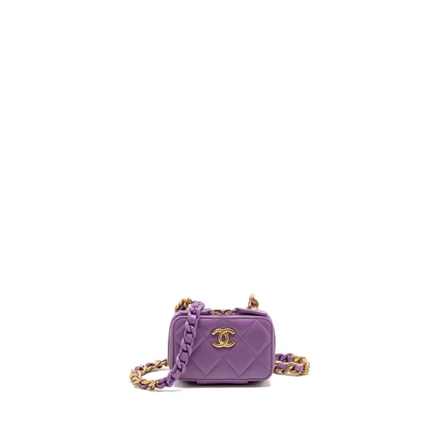 Chanel 22S CC Clutch in Purple Lambskin from EMIER