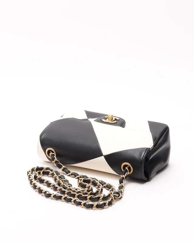 Chanel Mini Geometric Patchwork Rectangular Single Flap Bag in Leather from A Retro Tale, photo 5 of 10