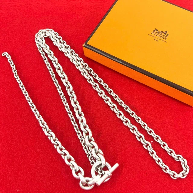 Hermès Vintage Crescendo Long Necklace 925 Sterling Silver in Silver from The Reluxe