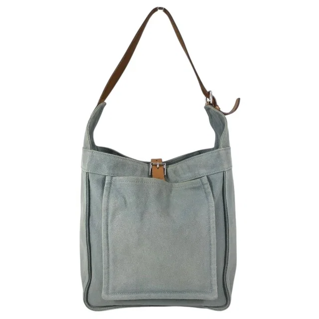 Hermès Tote Marwari PM Shoulder Bag Canvas Blue in Blue Canvas from The Reluxe