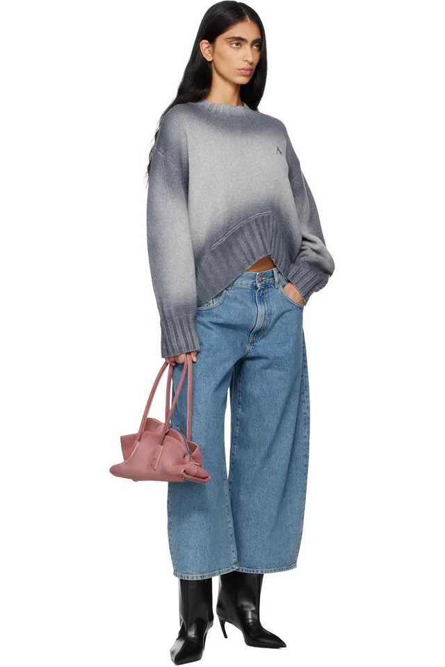 The Attico Gray Sprayed Wool Cashmere Sweater, photo 4 of 4 from SSENSE