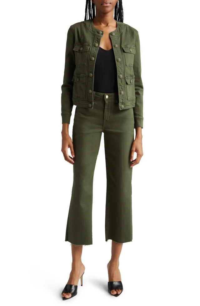 L'AGENCE Wanda High Waist Crop Wide Leg Jeans, photo 2 of 12 from Nordstrom Rack