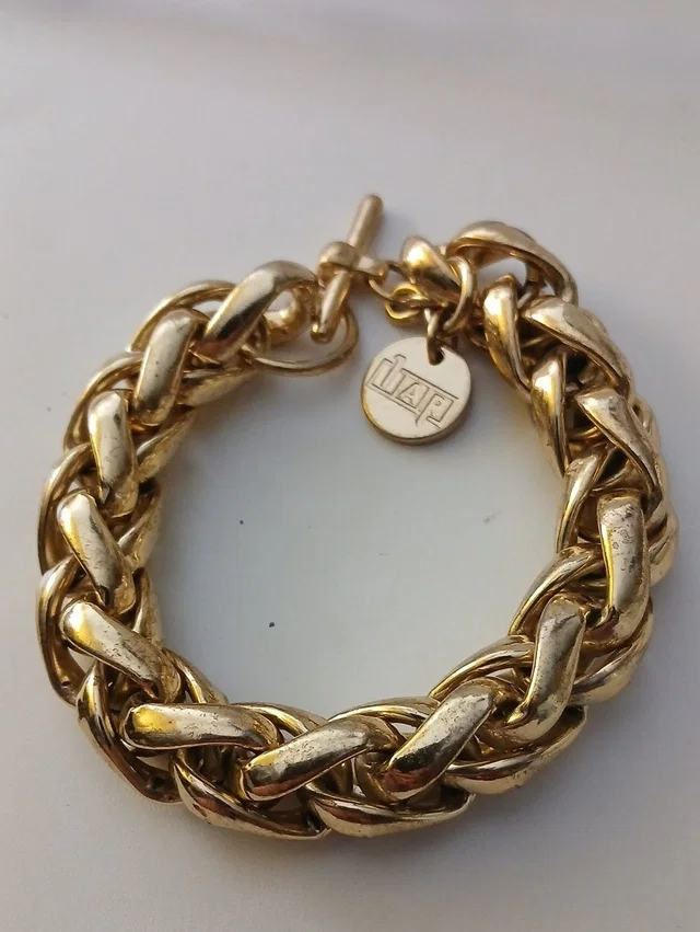 1ar By Unoaerre Italian Gold-Tone Braided Chain Bracelet in gold from Poshmark
