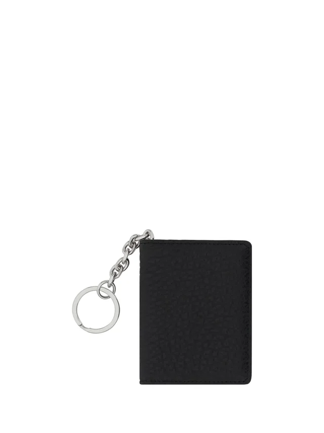 Maison Margiela Calf Leather Key Holder Card Case — Black Bos Taurus Cases in Black Calfskin from HEWI