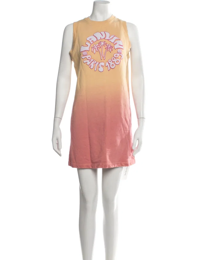 Lanvin Graphic Print Mini Dress in pink from The RealReal