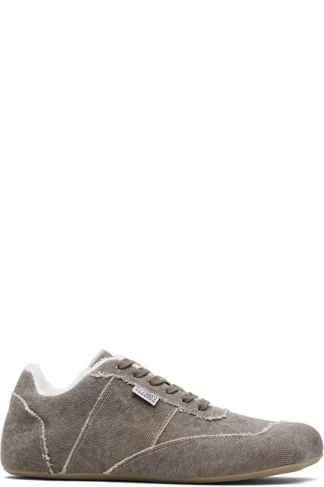 MM6 Maison Margiela Taupe Anatomic Canvas Sneakers, image 1 of 1 from SSENSE