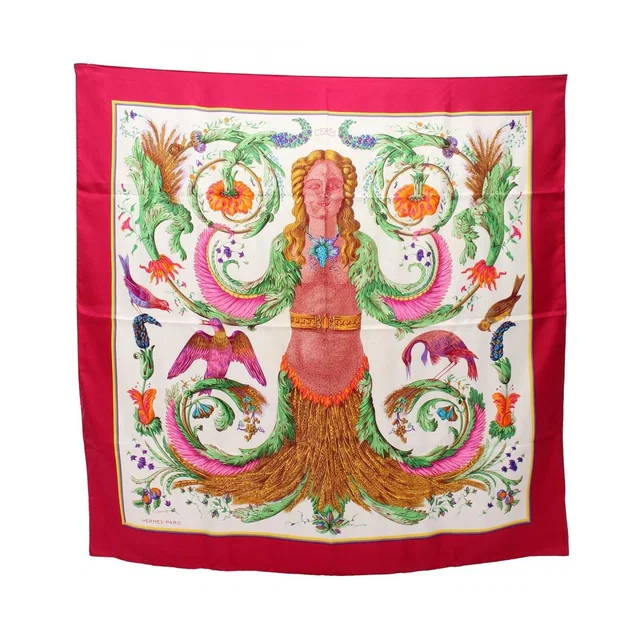 Hermès Scarf Carre 90 Ceres Silk in Silk from The Reluxe