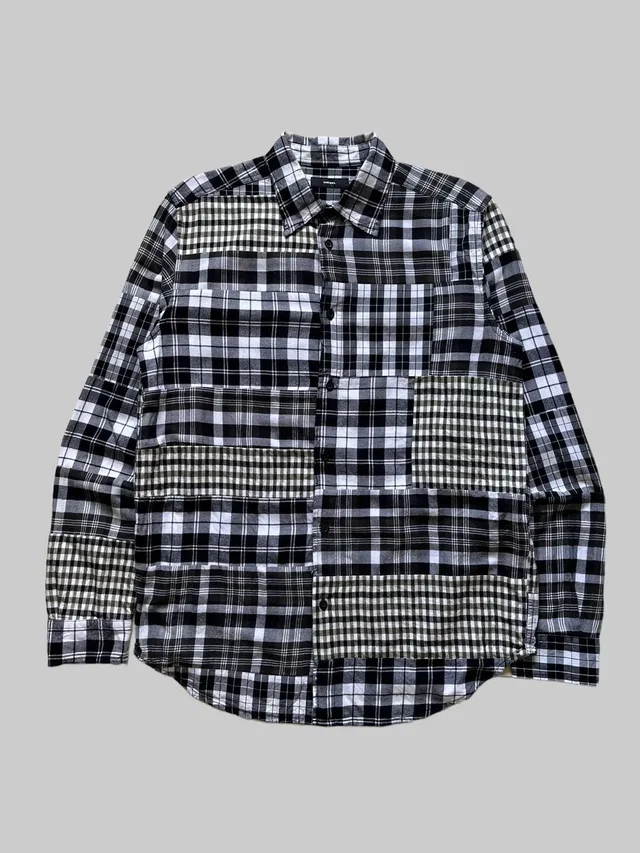 Diesel Vintage Archive Reconstructed Multi-Plaid Patchwork Shirt in multicolor from Grailed