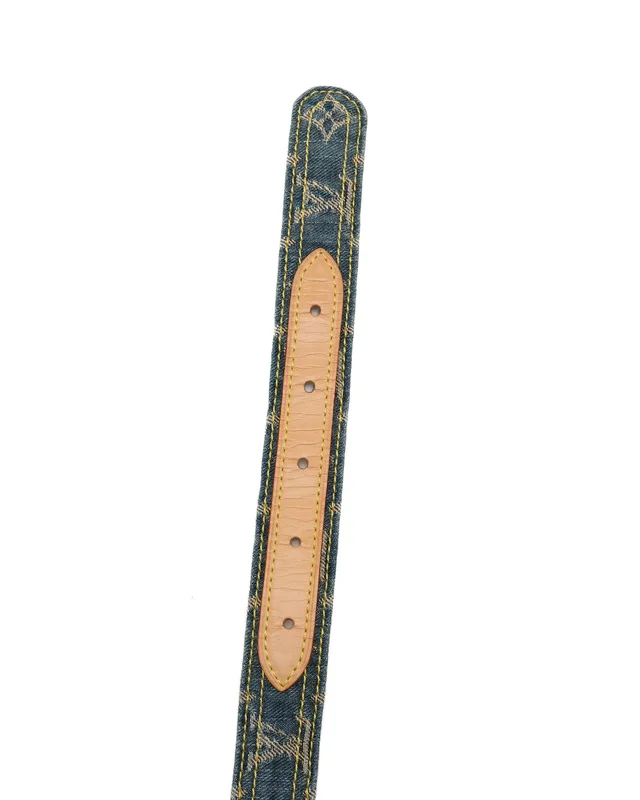 Louis Vuitton Monogram Denim Belt, Size 80 in Denim from A Retro Tale, photo 4 of 5