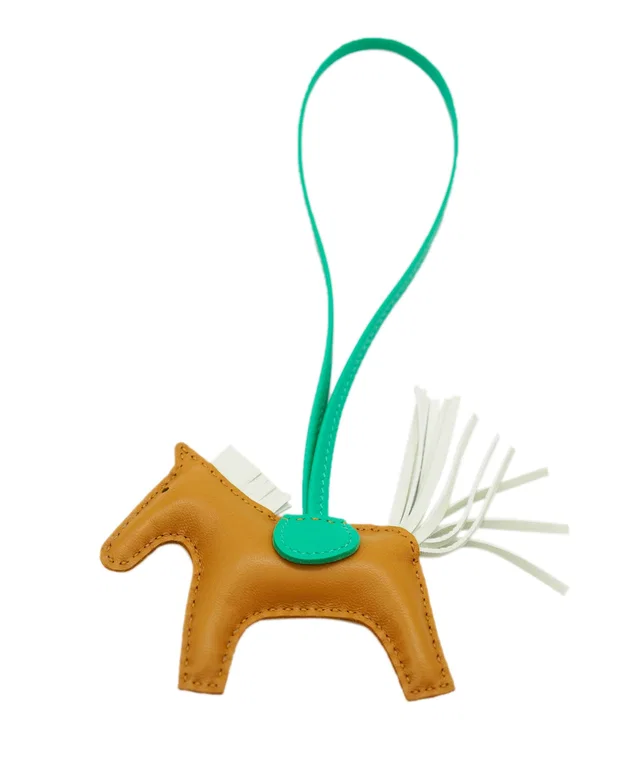 Hermès Rodeo Charm - Gold/Green in Green Swift leather from Luxury Promise