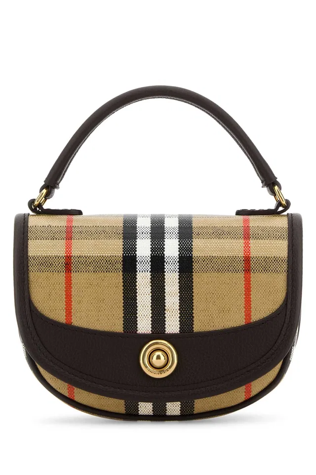 Burberry Highlands Shoulder Bag — Beige in Beige Canvas from HEWI