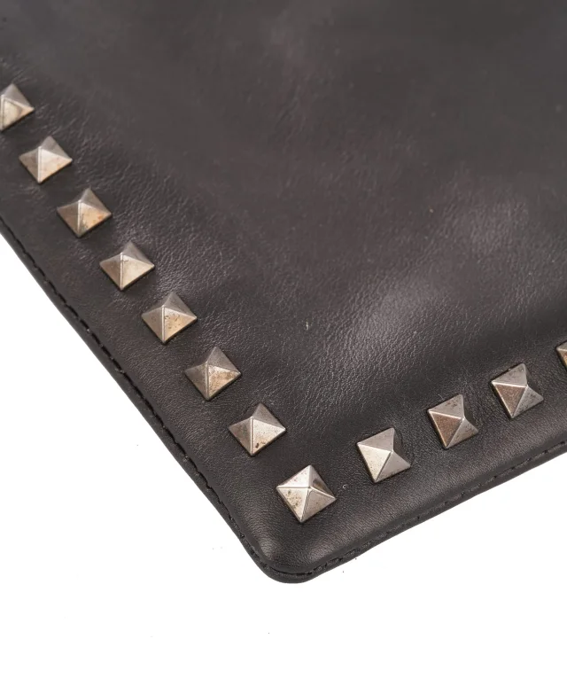 Valentino Garavani Rockstud Leather Pouch Clutch in Leather from Luxury Promise, photo 5 of 11