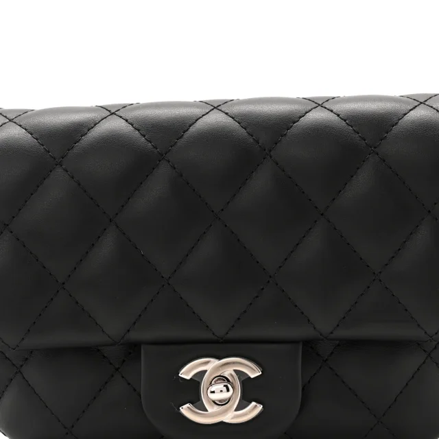 Chanel Quilted CC Uniform Flap Belt Bag Black in Black Calfskin from FASHIONPHILE, photo 8 of 10