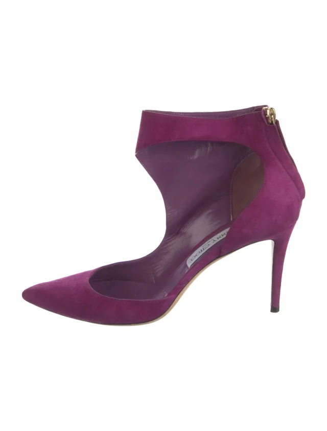 Jimmy Choo Suede Pumps in purple Suede from The RealReal