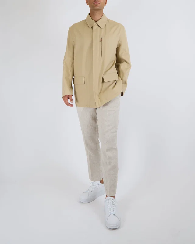 Hermès Menswear Beige Jacket with Brown Zip Details Size FR 52 (UK 42) in Brown from Sellier