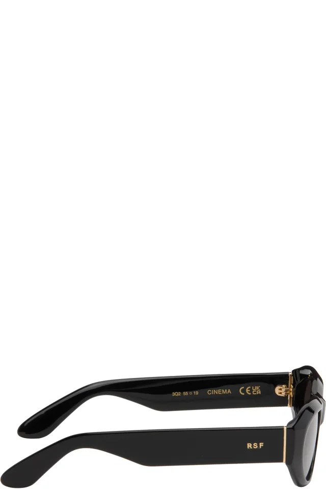 RETROSUPERFUTURE Black Cinema Sunglasses, photo 2 of 4 from SSENSE