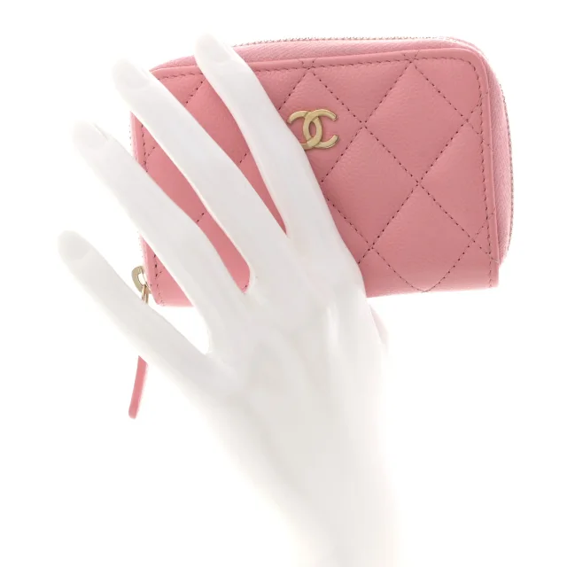 Chanel Caviar Quilted Zip Coin Purse Pink in Pink Caviar leather from FASHIONPHILE, photo 2 of 8