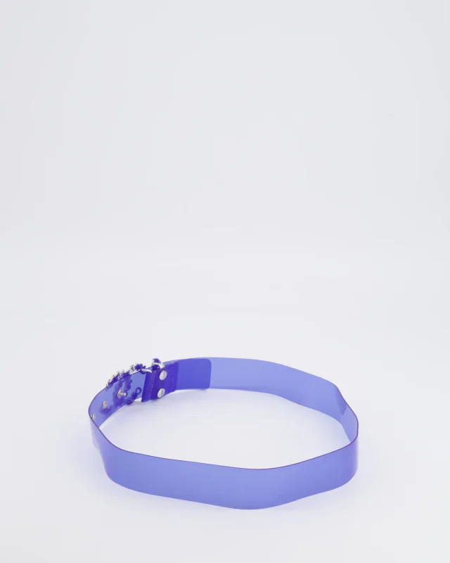 Chanel 18C Blue PVC Belt with Silver CC Chain Logo Buckle 65cm in Blue from Sellier, photo 8 of 8