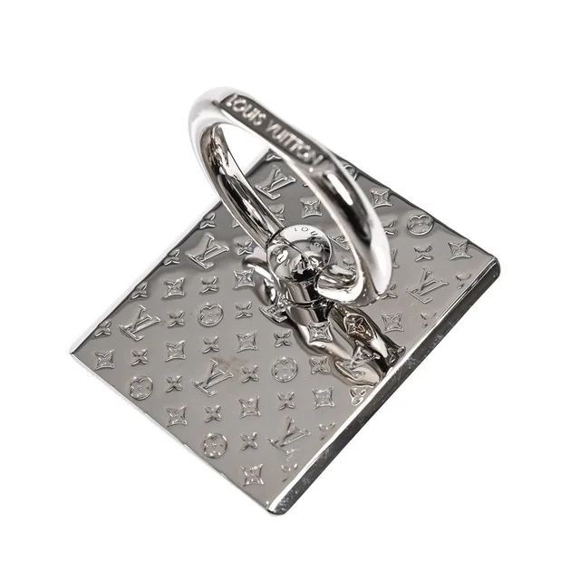 Louis Vuitton Support Telephone Nanogram Keychain Silver in Silver from The Reluxe