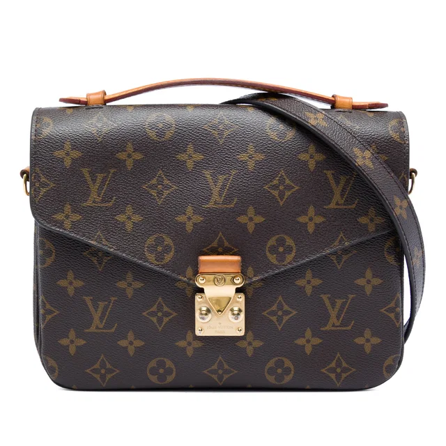 Brown Louis Vuitton Monogram Pochette Metis Satchel in Brown Coated canvas from Designer Revival