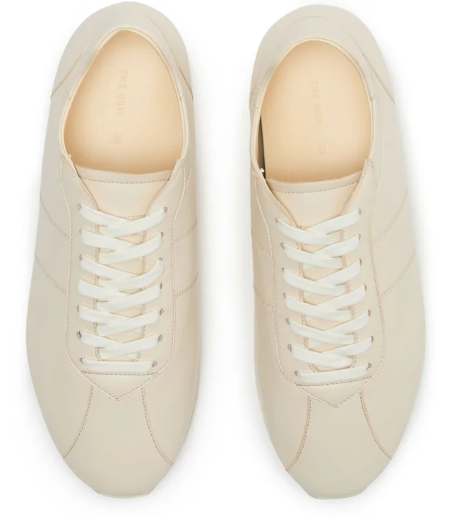 THE ROW Mica sneakers in Green Upper: 100% lambskin, lining: 100% goatskin, sole: 100% rubber, photo 4 of 6 from 24S (US)