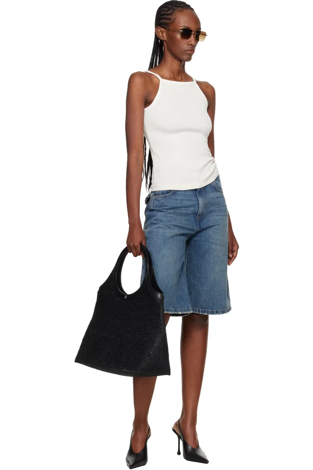 Courrèges Off-White Contrast Tank Top, photo 4 of 4 from SSENSE
