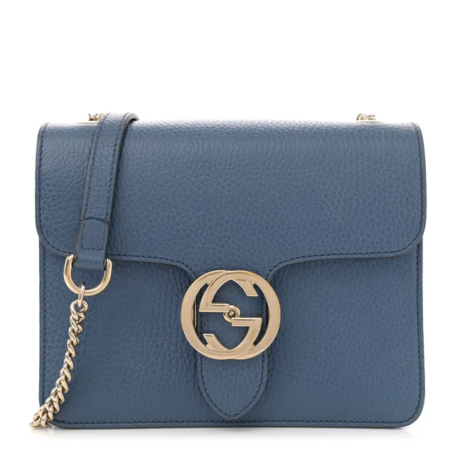 Gucci Interlocking G Small Dollar Calfskin Leather Bag - Caspian in Calfskin from H&T