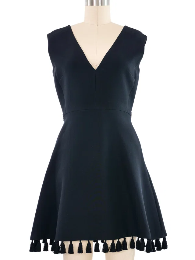 2018 Christian Dior Tassel Trim Dress in Silk from Arcade Vintage
