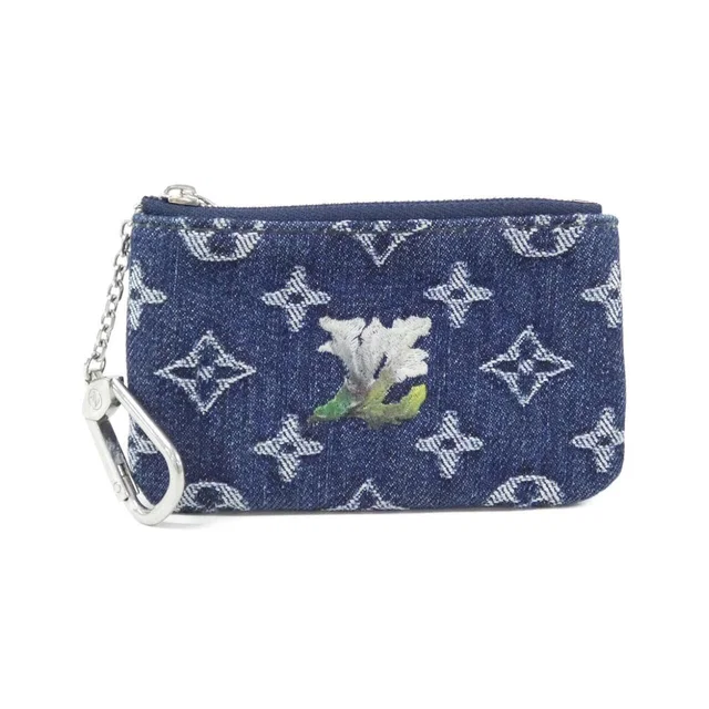 Louis Vuitton Monogram Flower Denim Pochette Cles Coin & Key Case Key Holder in Denim from The Reluxe