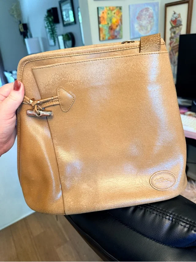 Longchamp Vintage Tan Leather Crossbody Bag in brown|neutral Leather from Poshmark