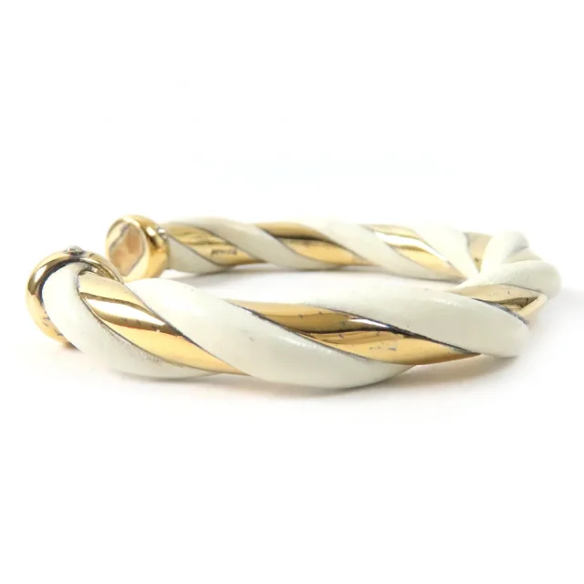 Hermès Twist SV925 Leather Bangle in Clear 925Silver from LuxUness, photo 3 of 9