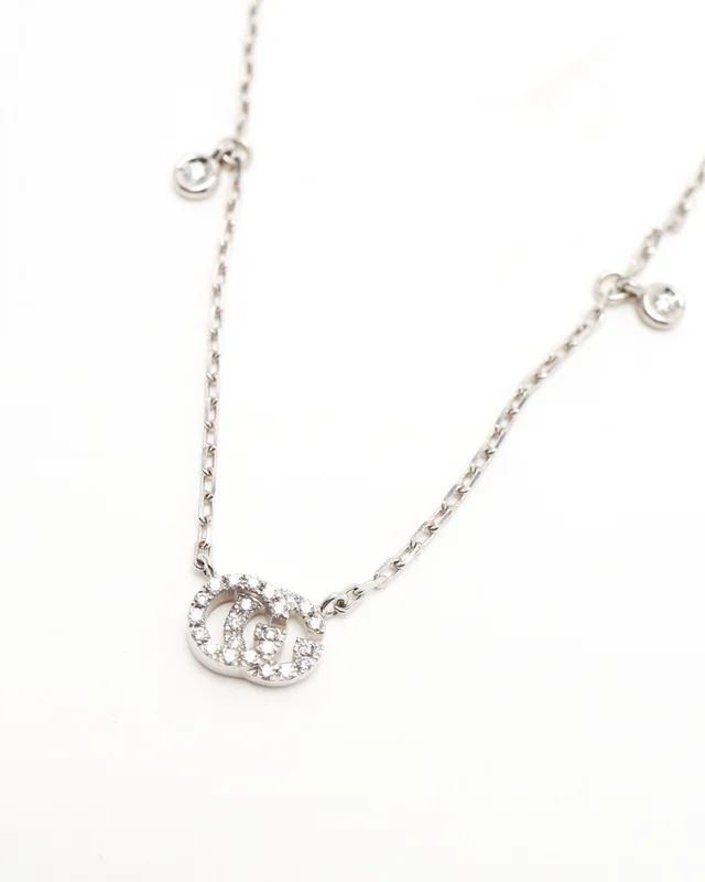 Gucci GG Running Diamond 18kt Necklace in Silk from A Retro Tale, photo 4 of 5