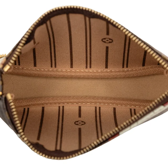 Brown Louis Vuitton Monogram Patch Mini Pochette Accessoires Handbag in Brown Coated canvas from Designer Revival, photo 2 of 2