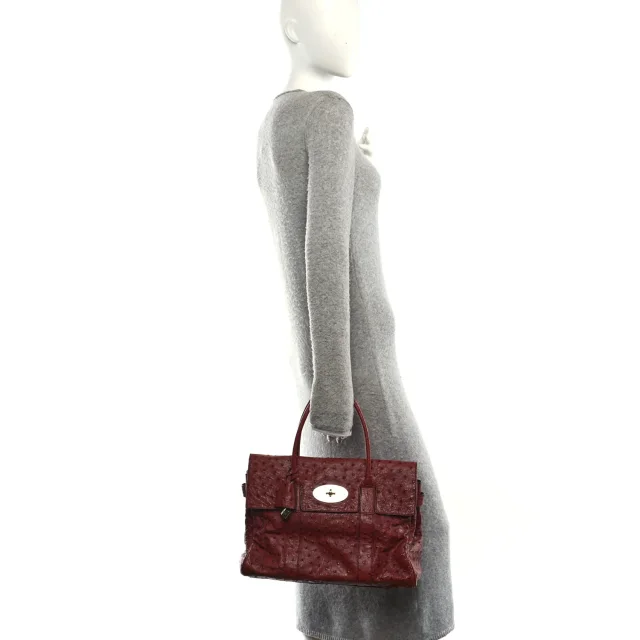 Mulberry Bayswater Black Forest in Black Ostrich from FASHIONPHILE, photo 2 of 9
