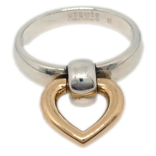 Hermès Heart Knock Ring 18K SV925 #52 #51 #11 from AMORE Vintage Tokyo
