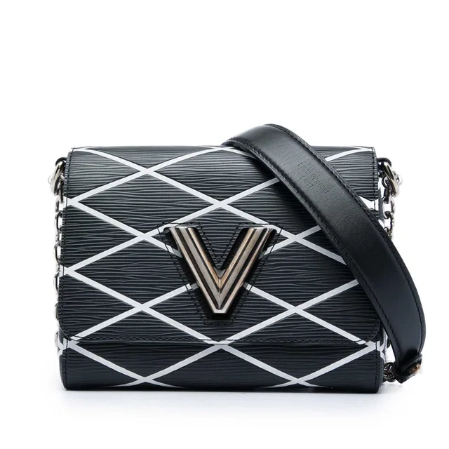 Black Louis Vuitton Epi Malletage Twist Crossbody Bag in Black Leather from Designer Revival, photo 1 of 1