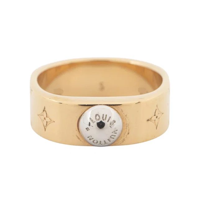 Louis Vuitton Ring Nanogram Size S GoldM00210 Metal from GALLERY RARE